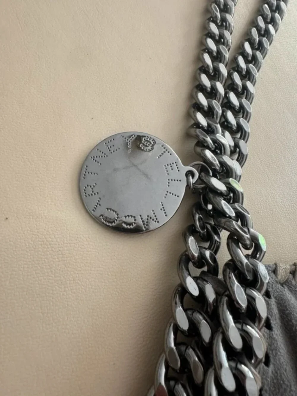 Stella McCartney Grey Falabella Chain-Trim Tote
